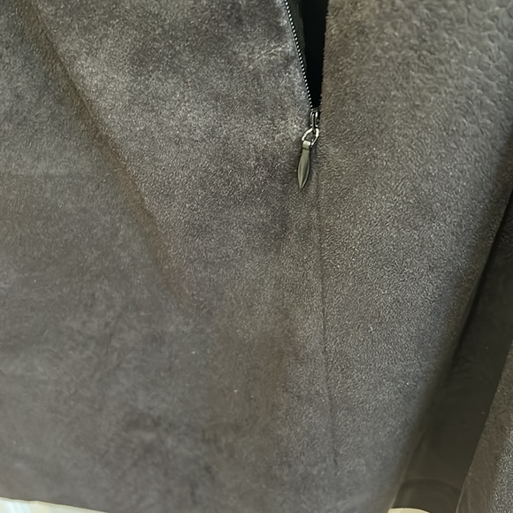 Suede like mini peep hole back dress one of a kind bought in Paris - Picture 3 of 3